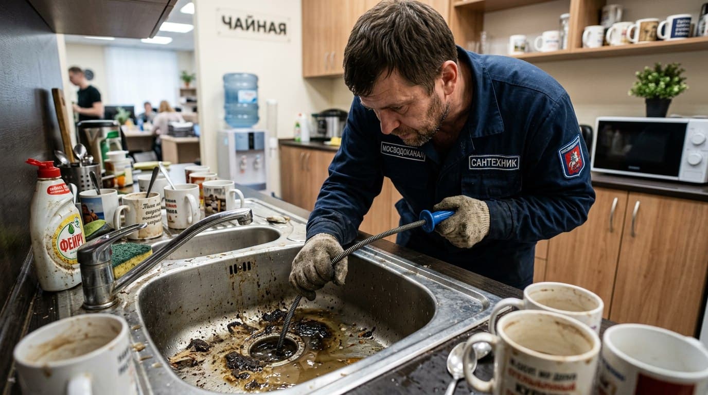 Прочистка офисной кухни