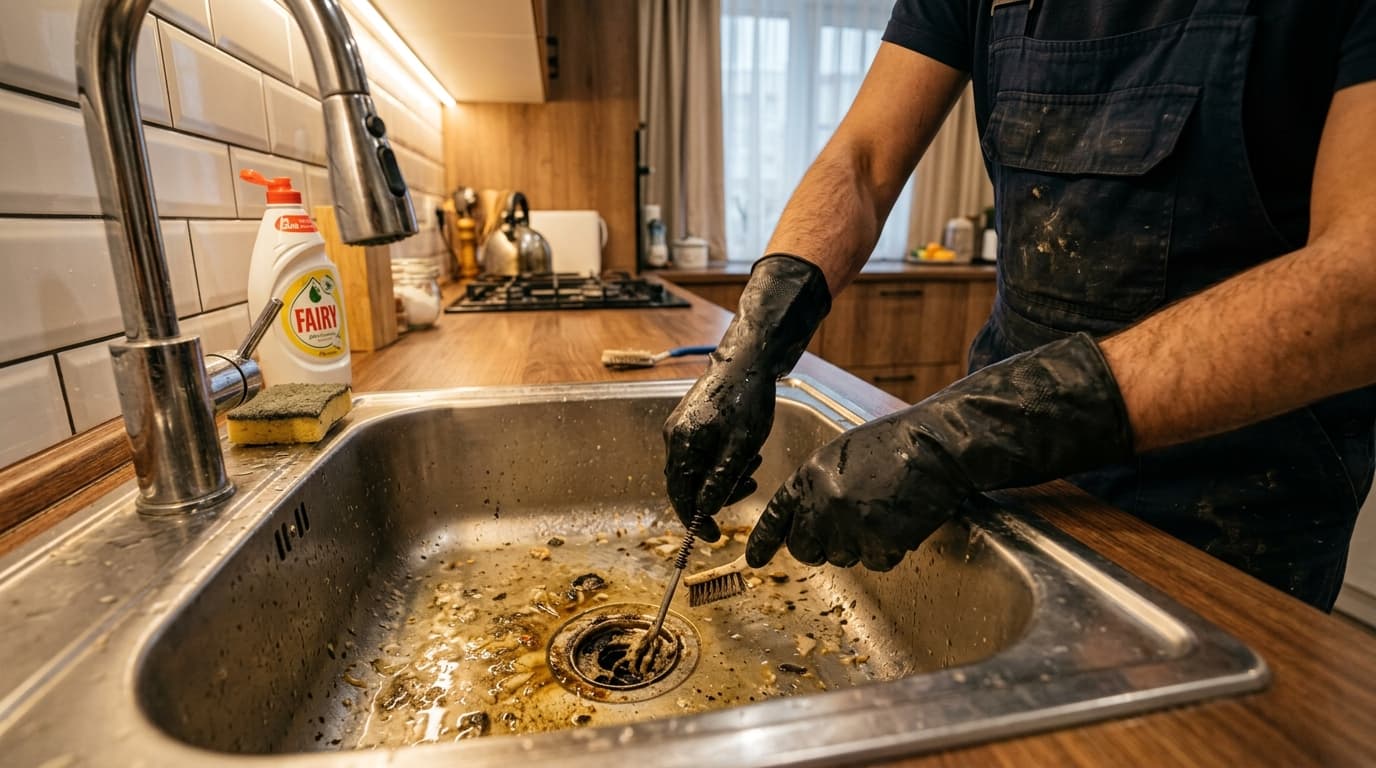 Жировой засор мойки