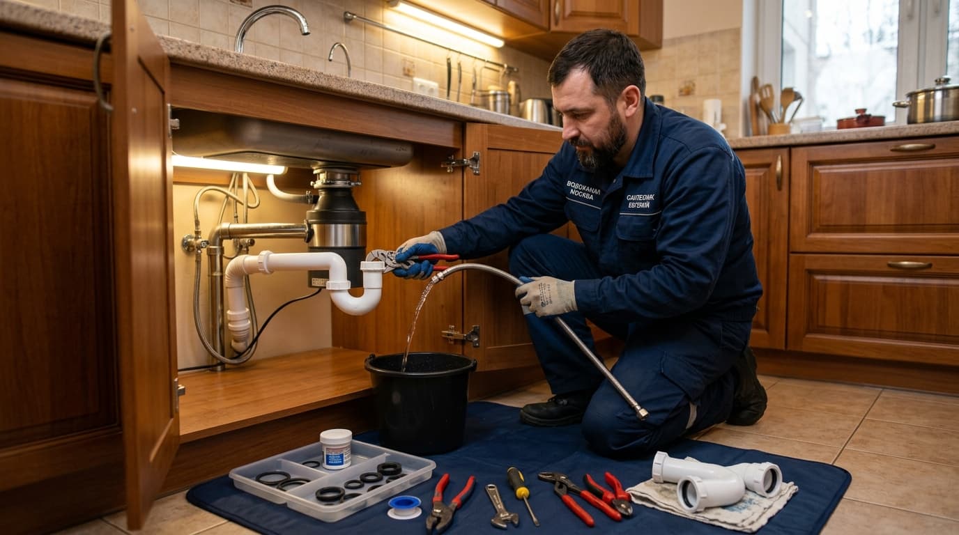 Засор в сифоне и гофре